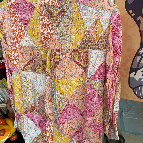 Pink mix blouse Rose and Olive NWT size Large - Picture 2 of 2